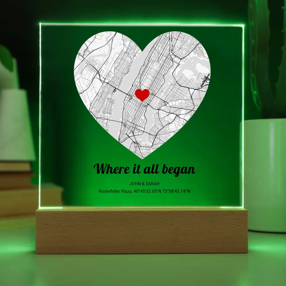 Acrylic Square Green Battery1