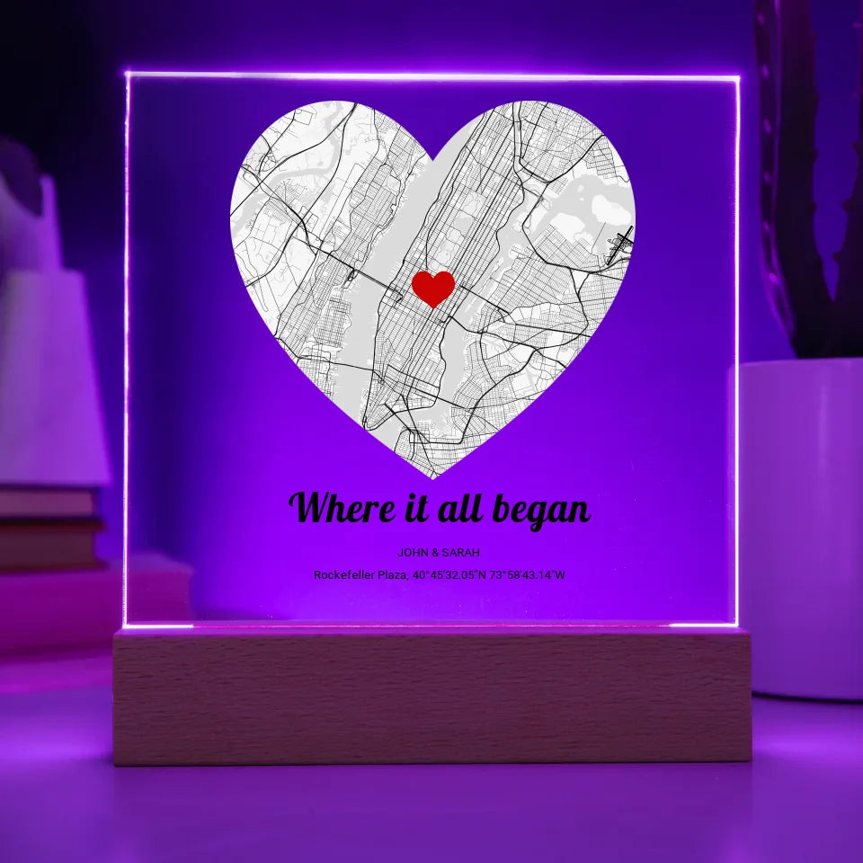 Acrylic Square Purple Battery1
