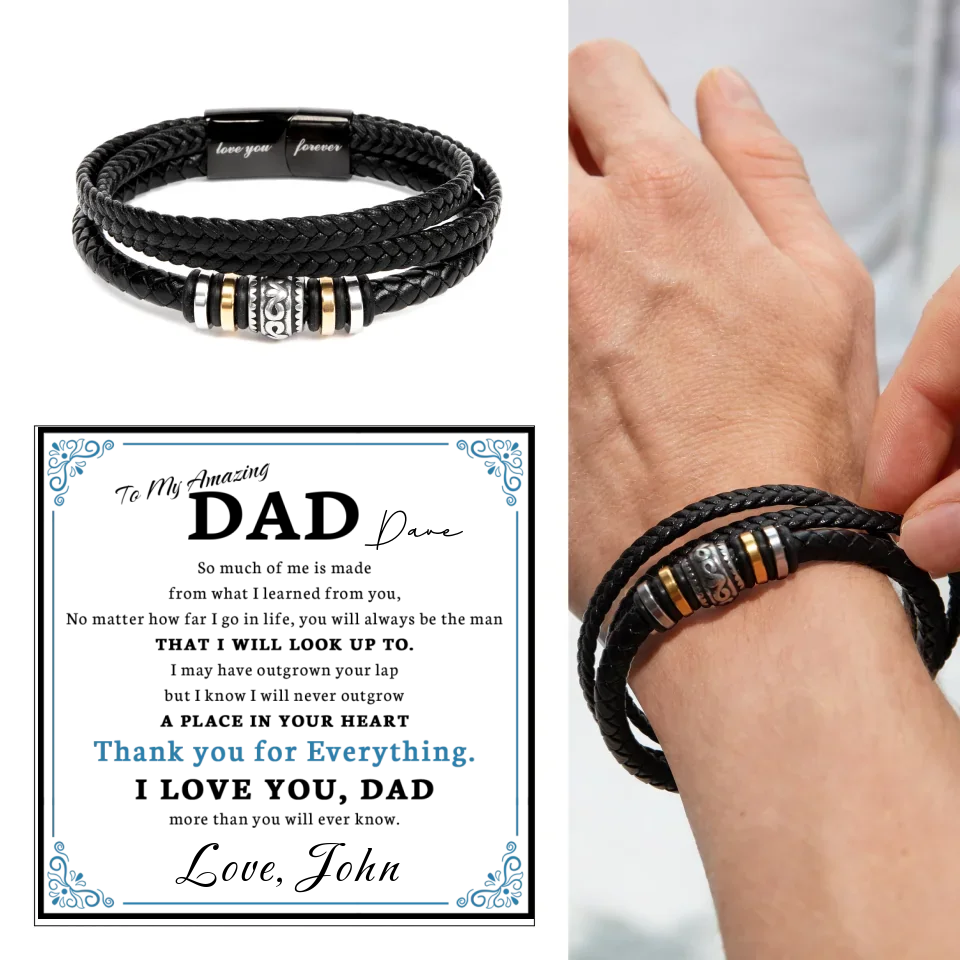Men’s Vegan Love you forever Bracelet Model + MC