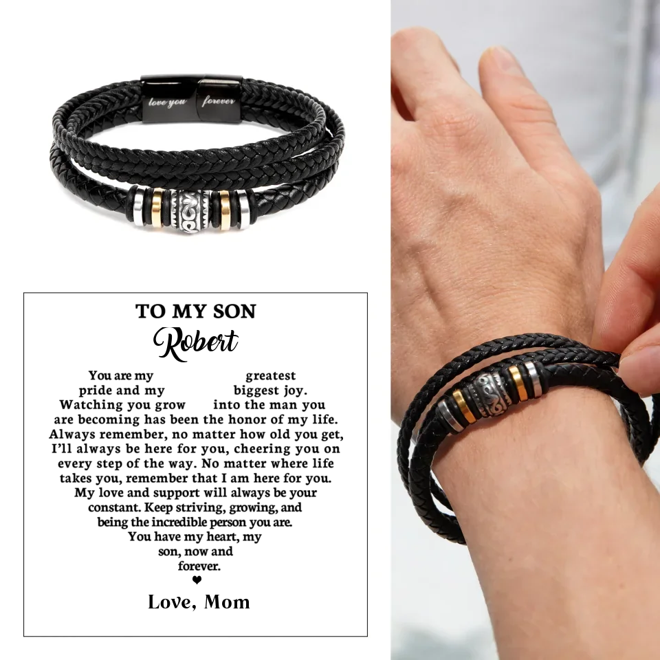 Men’s Vegan Love you forever Bracelet Model + MC