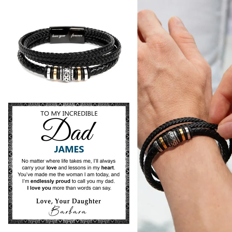 Men’s Vegan Love you forever Bracelet Model + MC