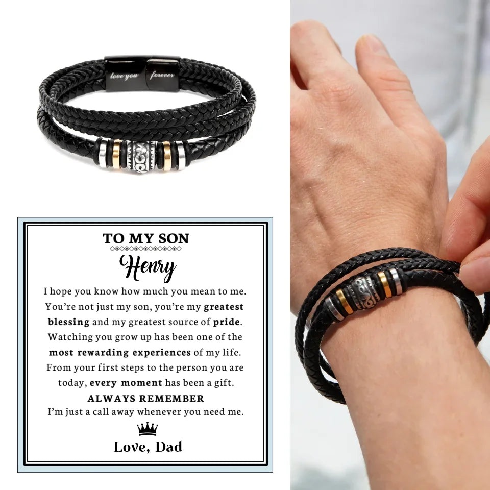 Men’s Vegan Love you forever Bracelet Model + MC