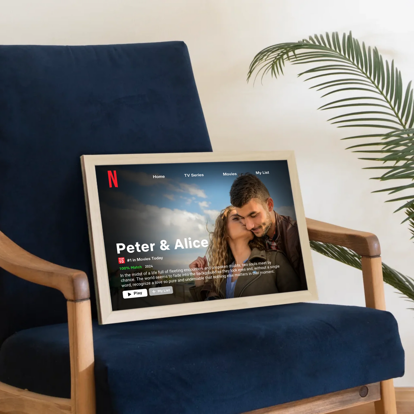 Poster Horizontal Black wood