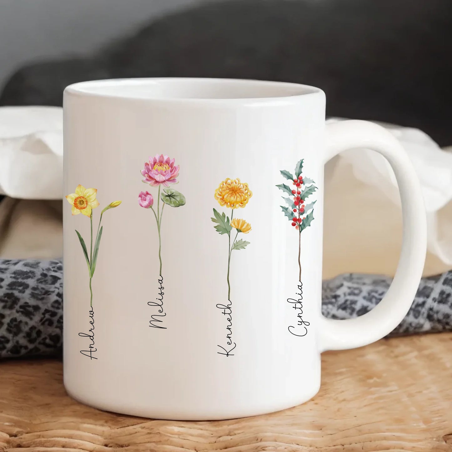 White Ceramic Mug Scenic Zoomed 2a