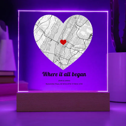 Acrylic Square Purple Battery1